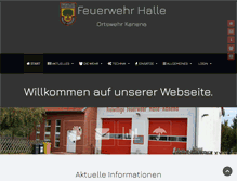 Tablet Screenshot of feuerwehr-kanena.com